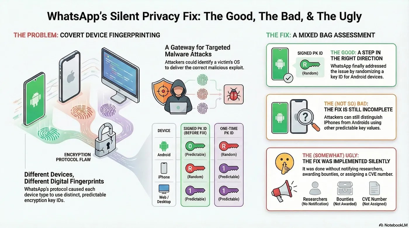 WhatsApp device fingerprinting