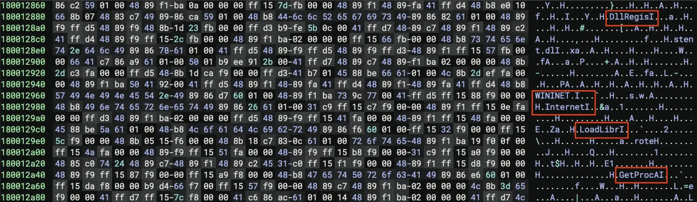 Chunks of plain ASCII from the second stage UPX module (Source - Reversing Labs)