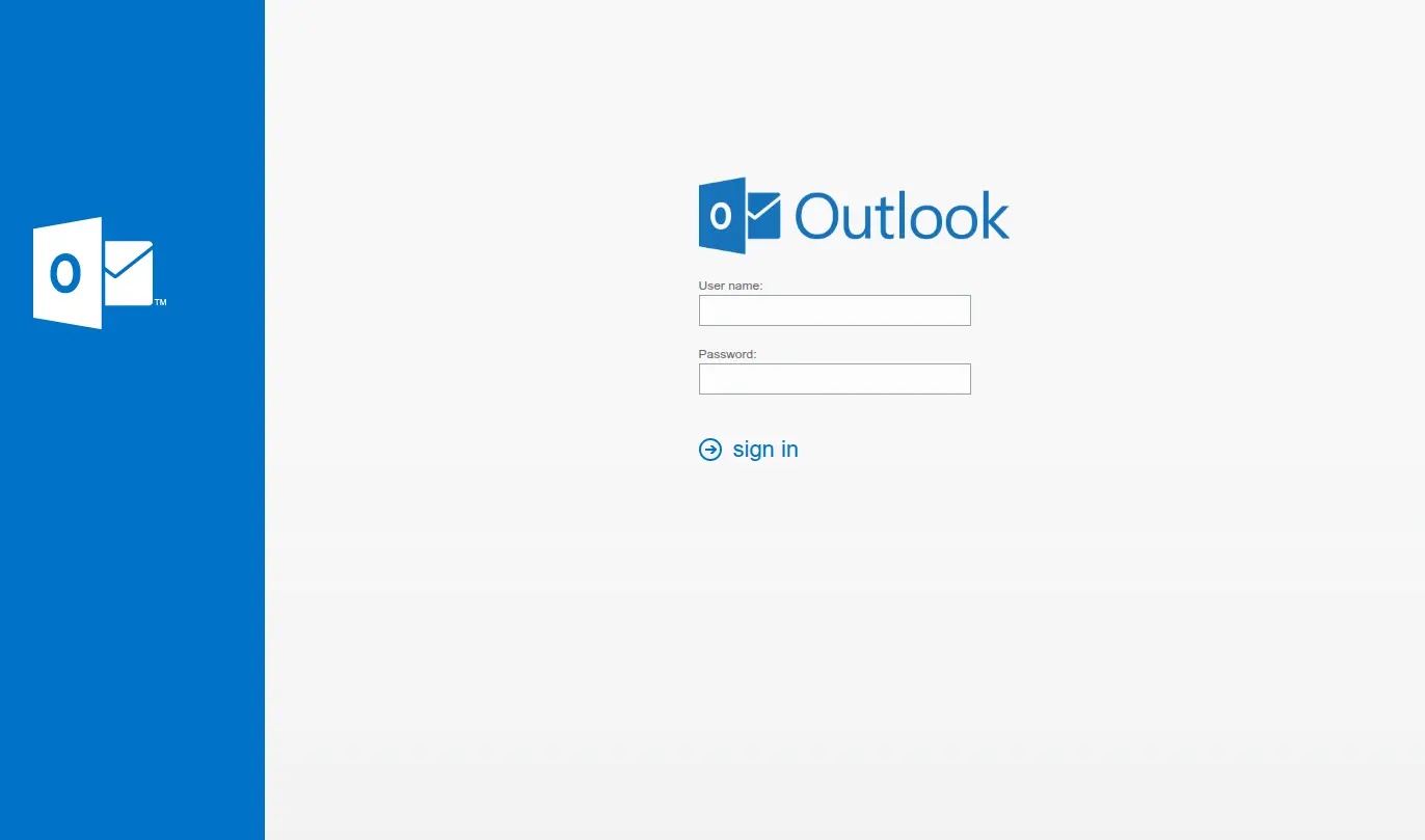 OWA login-themed credential-harvesting page (Source - Recorded Future)