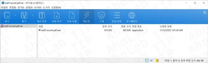 Inside the attached compressed file (Source - ASEC)