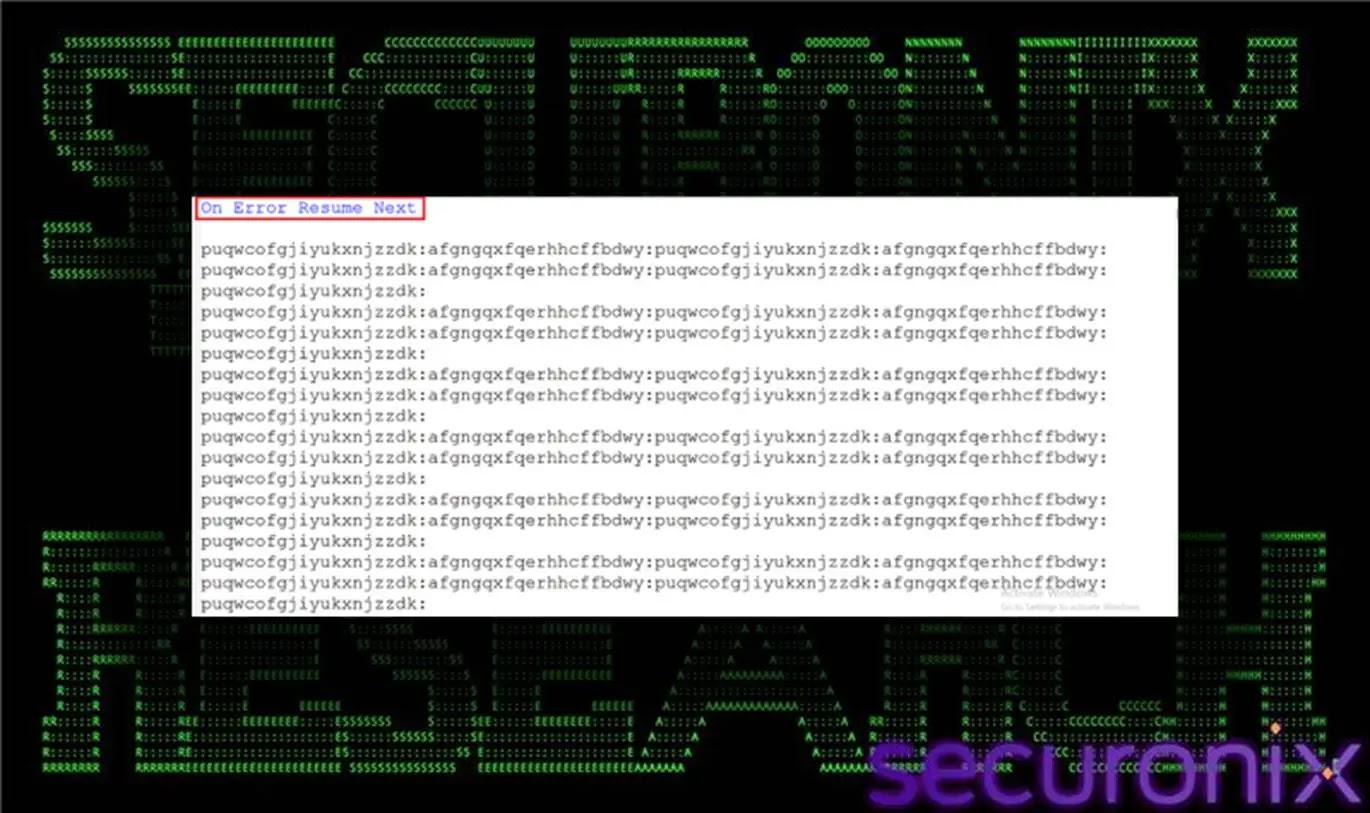 Win64.vbs (Source - Securonix)
