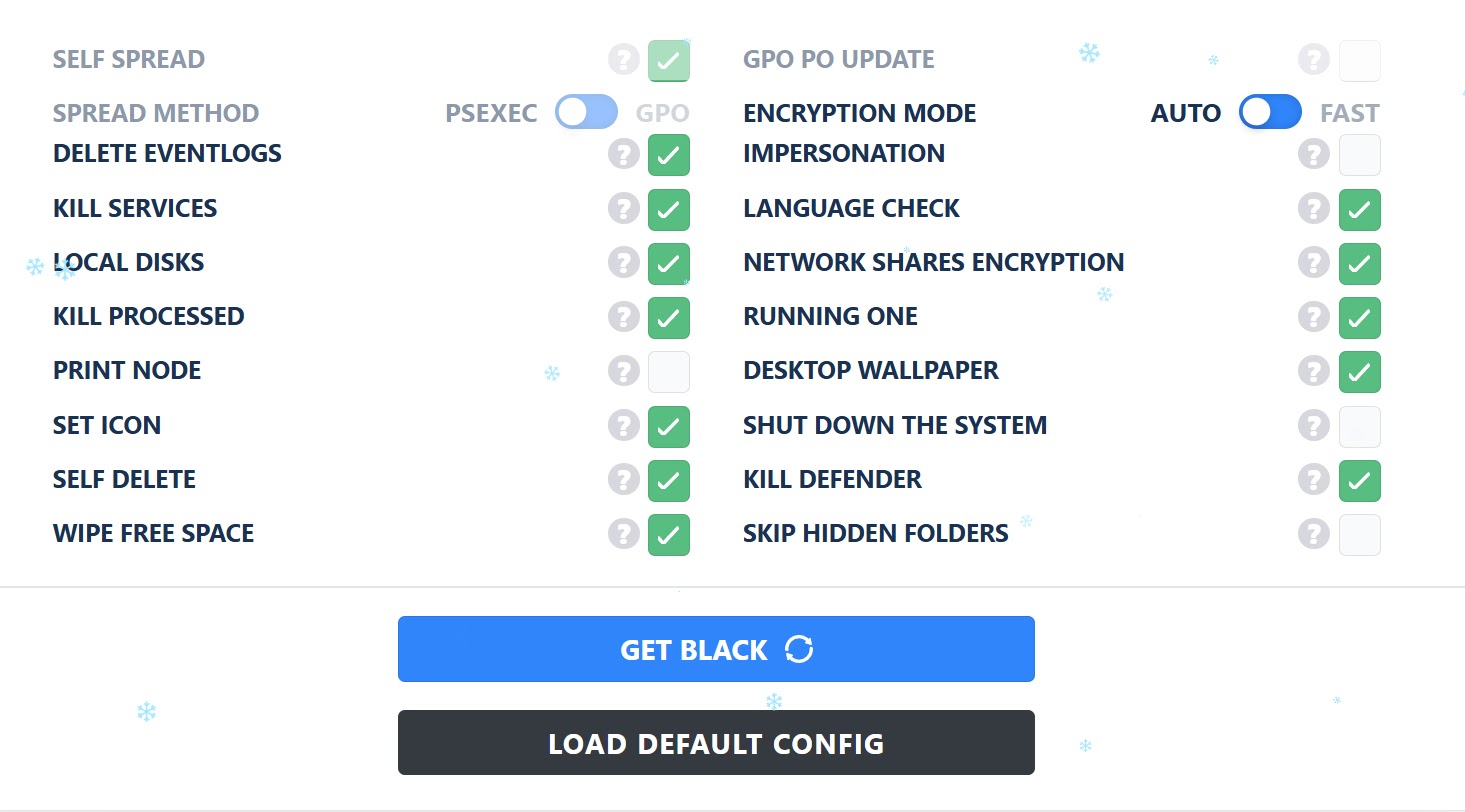 LockBit Black Configuration (Source - Flare)