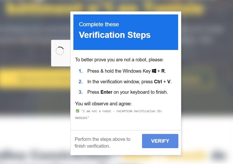 After the users click 'I’m not a robot' they’re presented with the social engineering lure (Source - Expel)