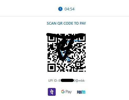 UPI payment redirection page with QR code (Source - Malwr-Analysis)