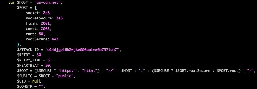 The configuration of the PeckBirdy script (Source - Trend Micro) 