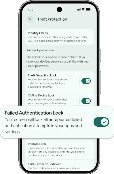 Android Theft Protection Feature