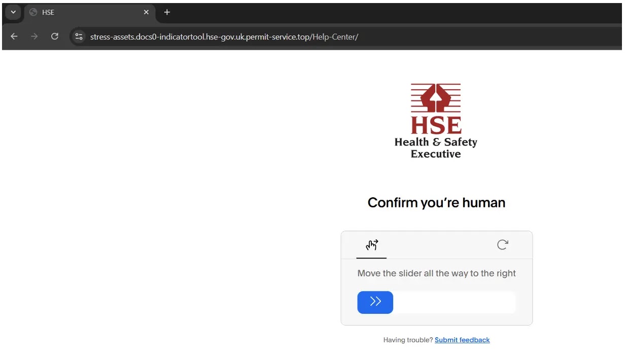 HSE themed CAPTCHA (Source - Proofpoint) 