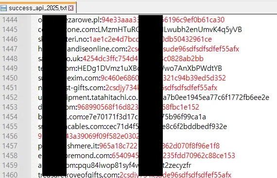 1,460 vulneralbe APIs, success_api_2025.txt (Source - Oasis Security)