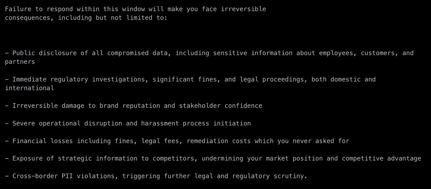 Ransom note (Source - Google Cloud)