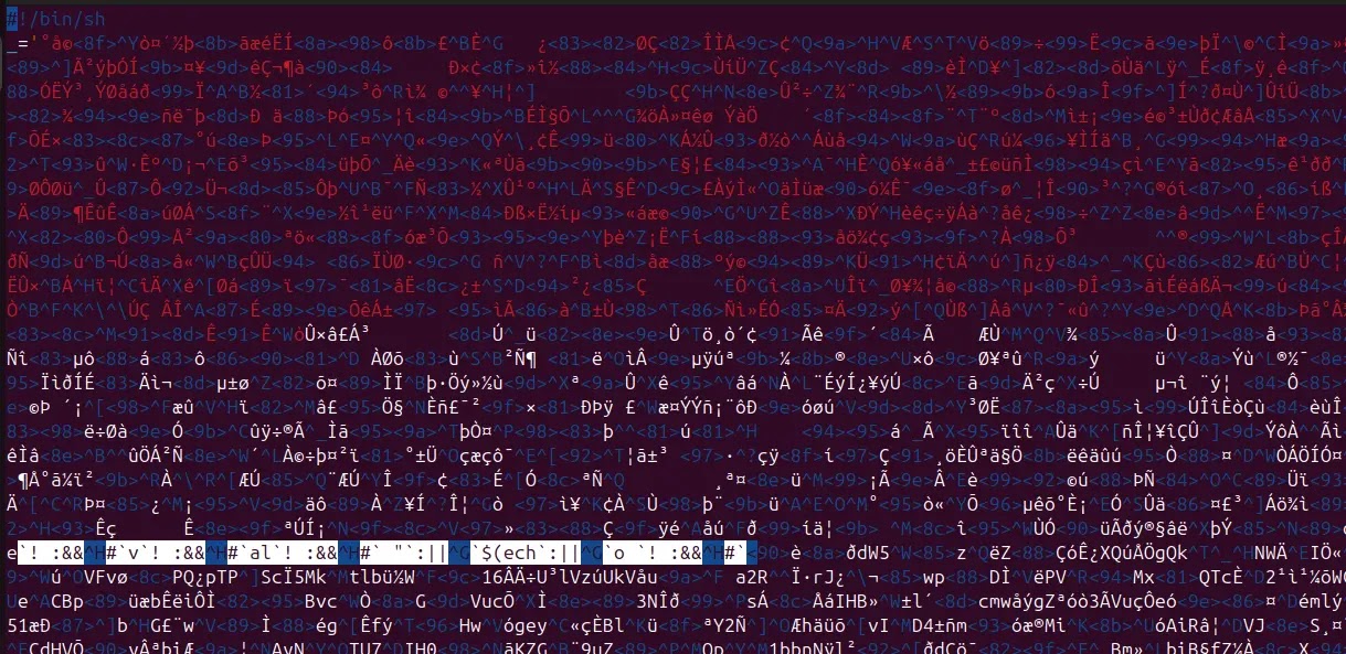 Obfuscated Shell Script (Source - Cyble)
