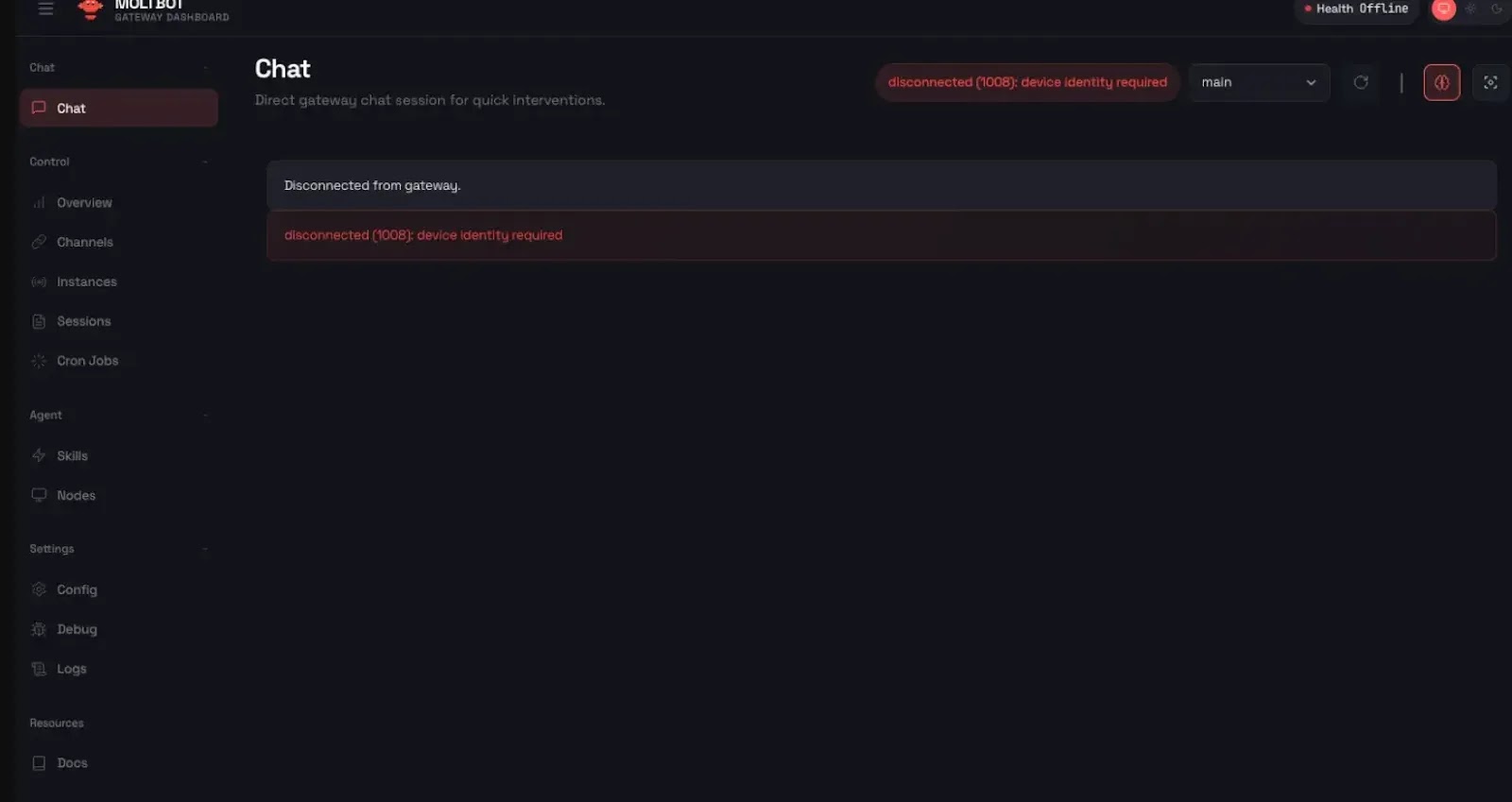 Remote Moltbot instance landing page ( source : censys)