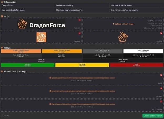 Configuration interface (Source - LevelBlue)