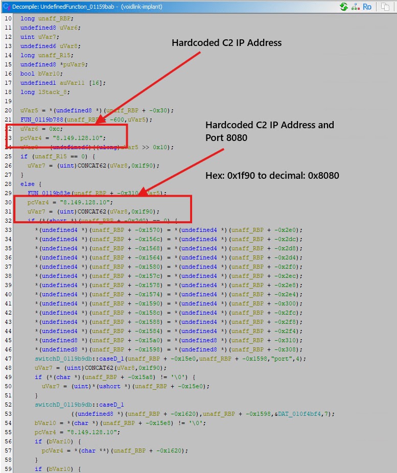 Hardcoded IP addresses (Source - Ontinue)