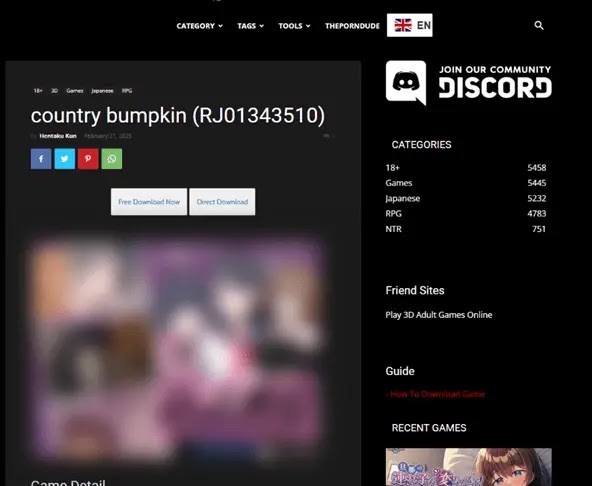 Game download page (Source - Securelist)
