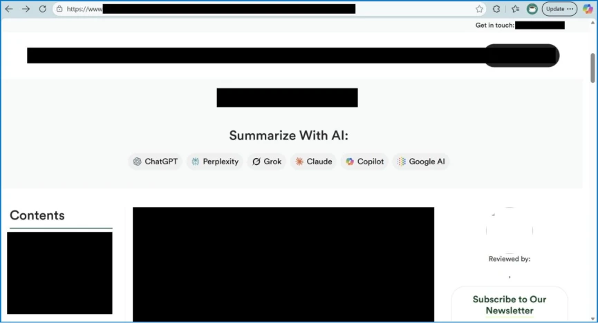Real-world cases of AI memory poisoning (Source - Microsoft)