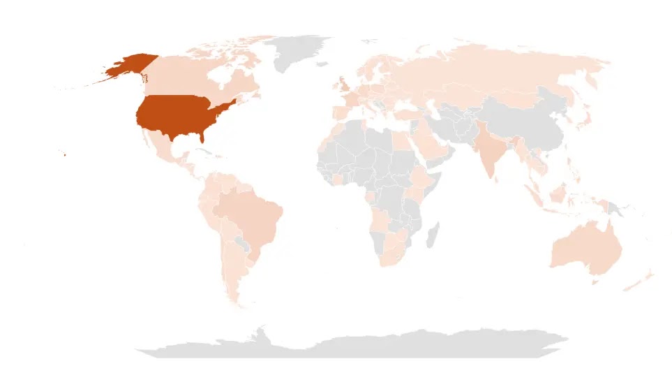 Geographical Prevalence (Source - McAfee) 