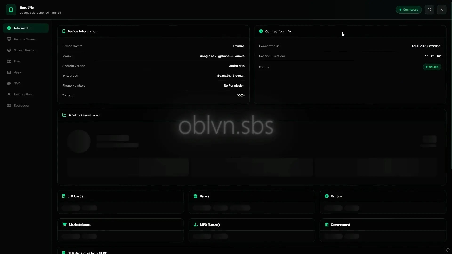 C2 panel with Wealth Assessment (Source - iVerify)