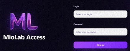 MioLab Login Page (Source - LevelBlue)