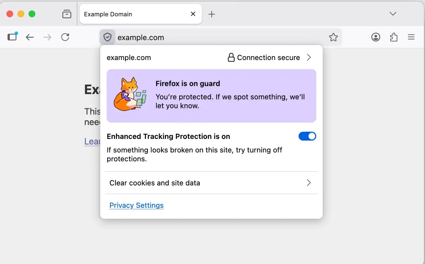 TrustPanel unifies privacy and security settings into one address bar panel for quick access(source : firefox)