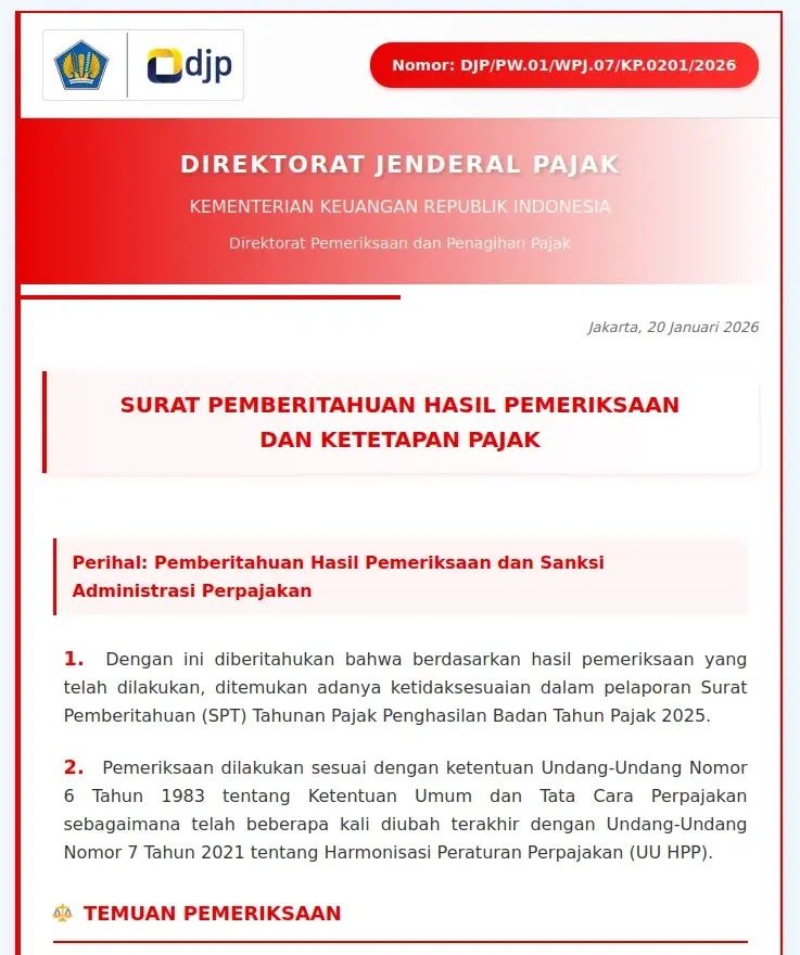 Phishing website impersonating Indonesia Tax entity (Source - Sekoia)