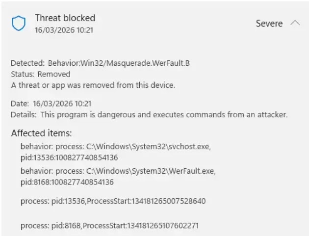 Suspicious behavior detected(source : itm4n.github)