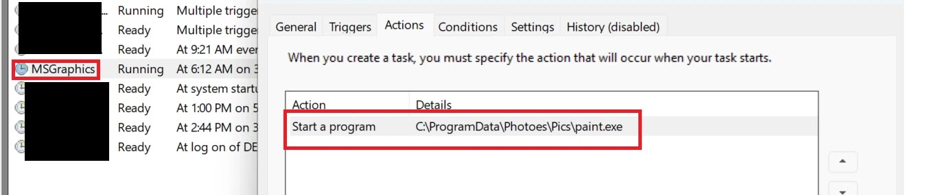 Scheduled Task (Source - Elastic)