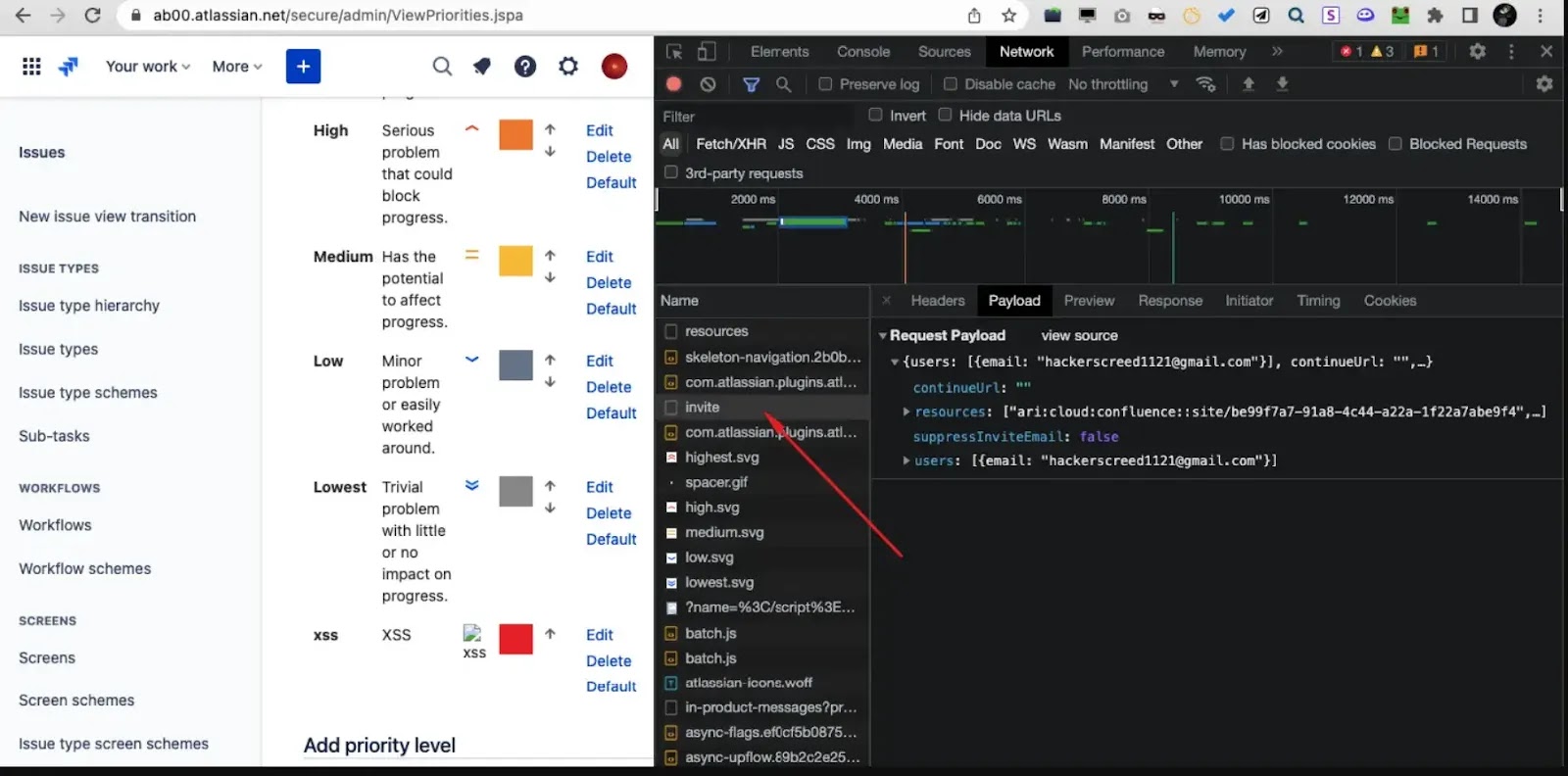 Admin visit triggers an automatic invite request(source :snapsec)
