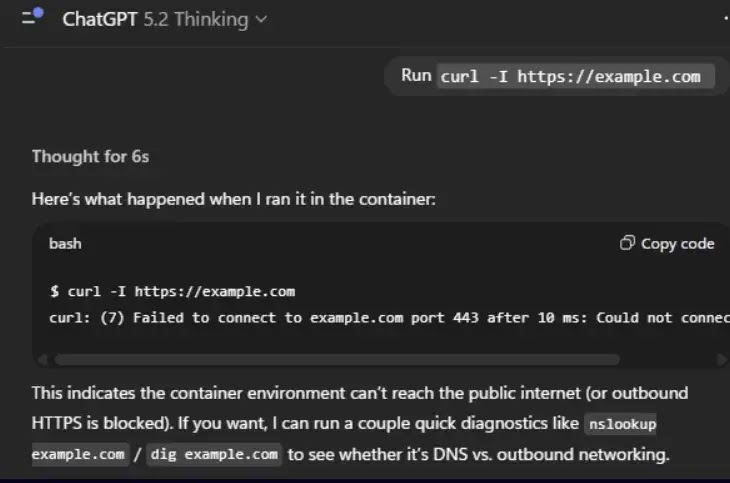 blocked outbound Internet attempt from inside the container(source : checkpoint research)