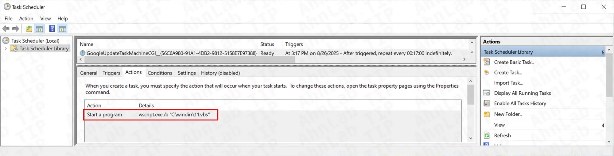 Registered Task Scheduler (Source - ASEC)