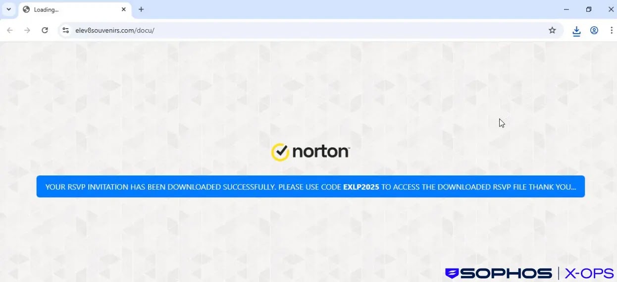 A Norton-themed distribution website (Source - Sophos)