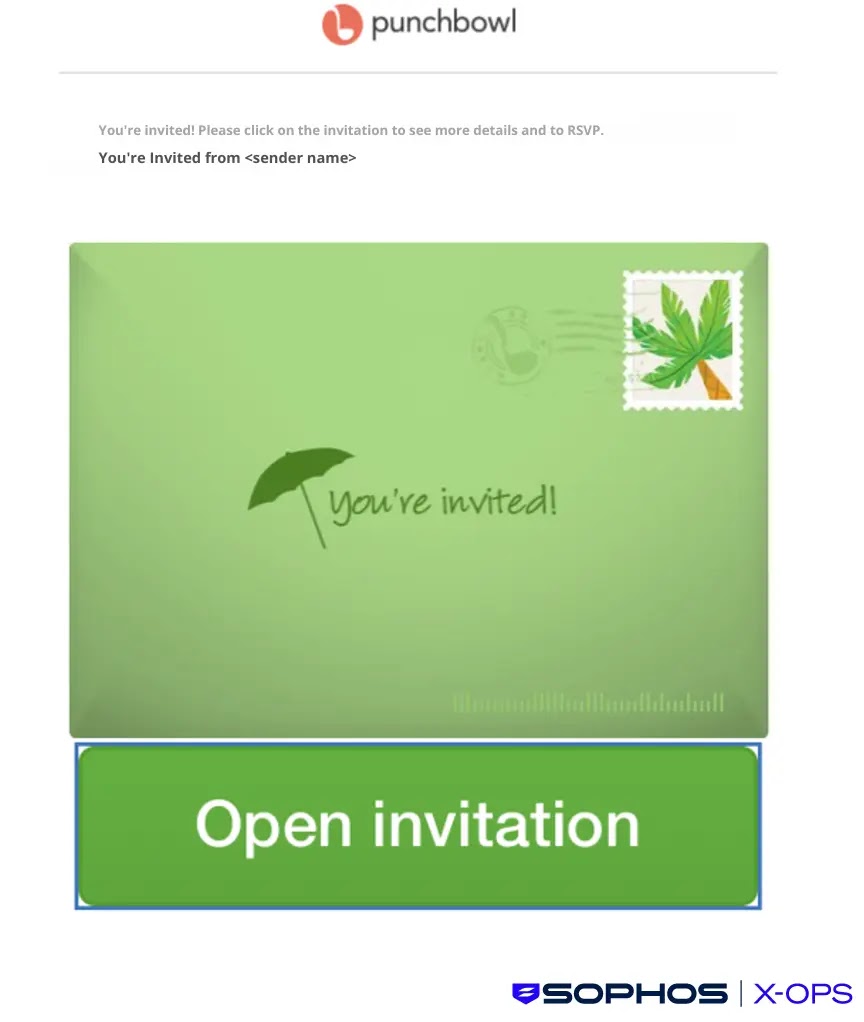 An example of one of the malicious lures (Source - Sophos)