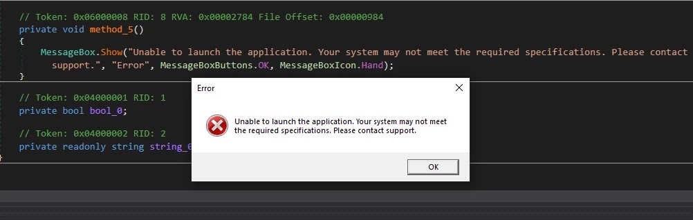Fake Error Dialog (Source - Elastic)