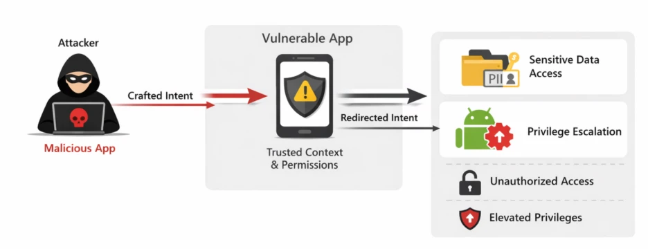 Visual representation of an intent redirection (Source - Microsoft)