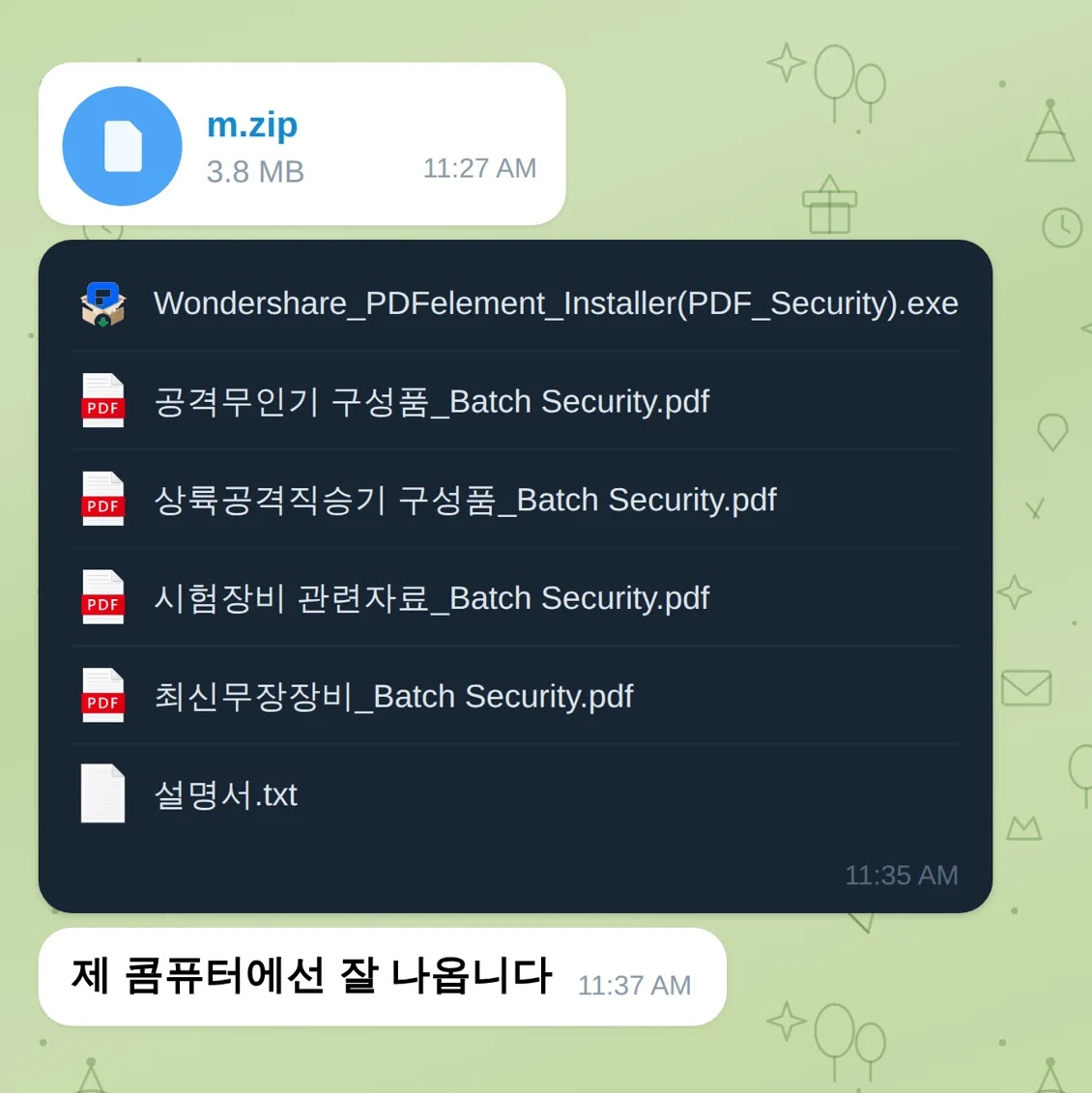 File Delivery via Telegram (Source - Genians)