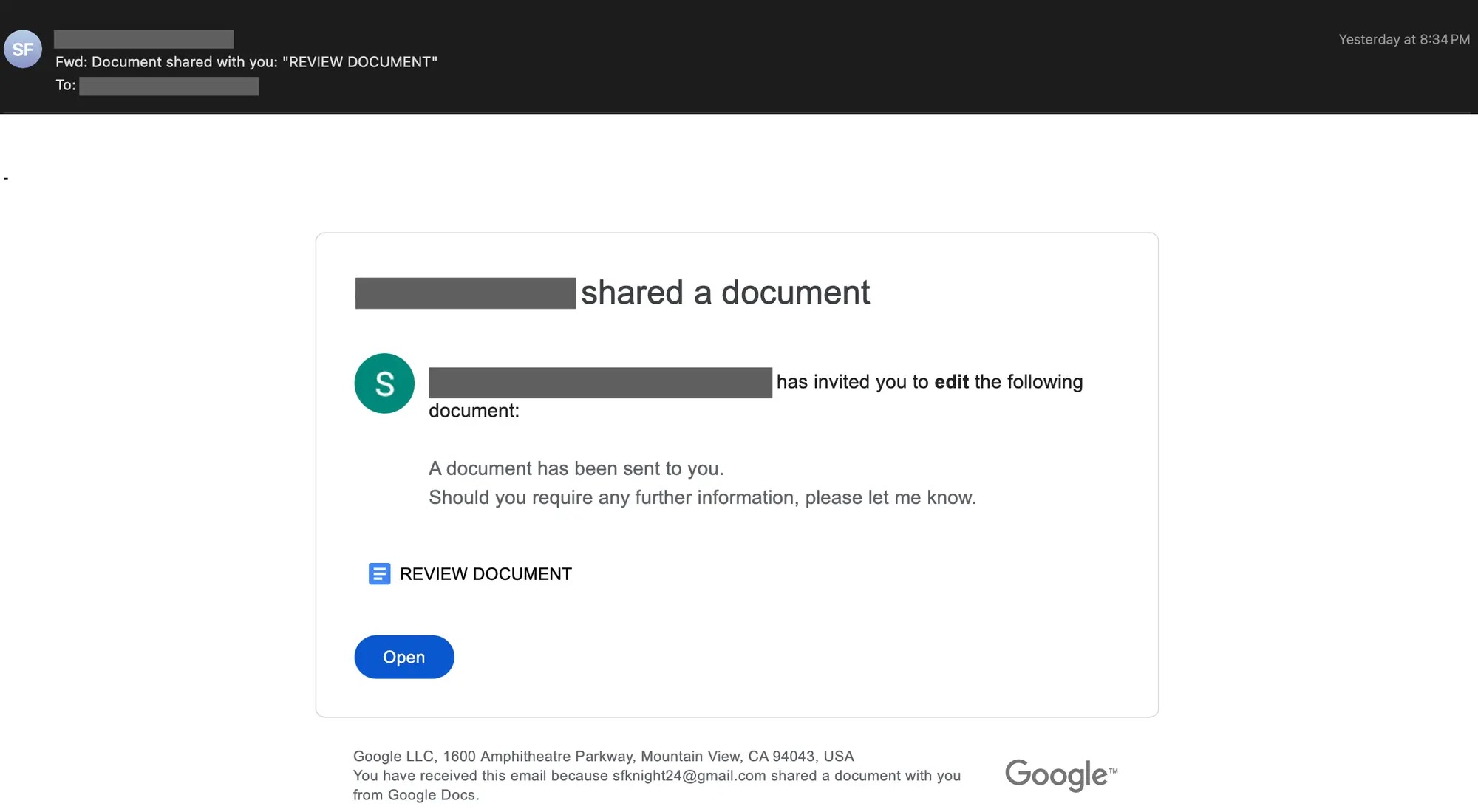 Example of a malicious email that delivers malware (Source - Cisco Talos)