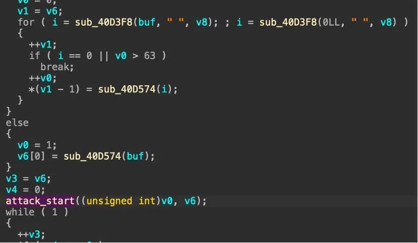 Attack method to parse commands from the C2 server (Source - Fortinet)