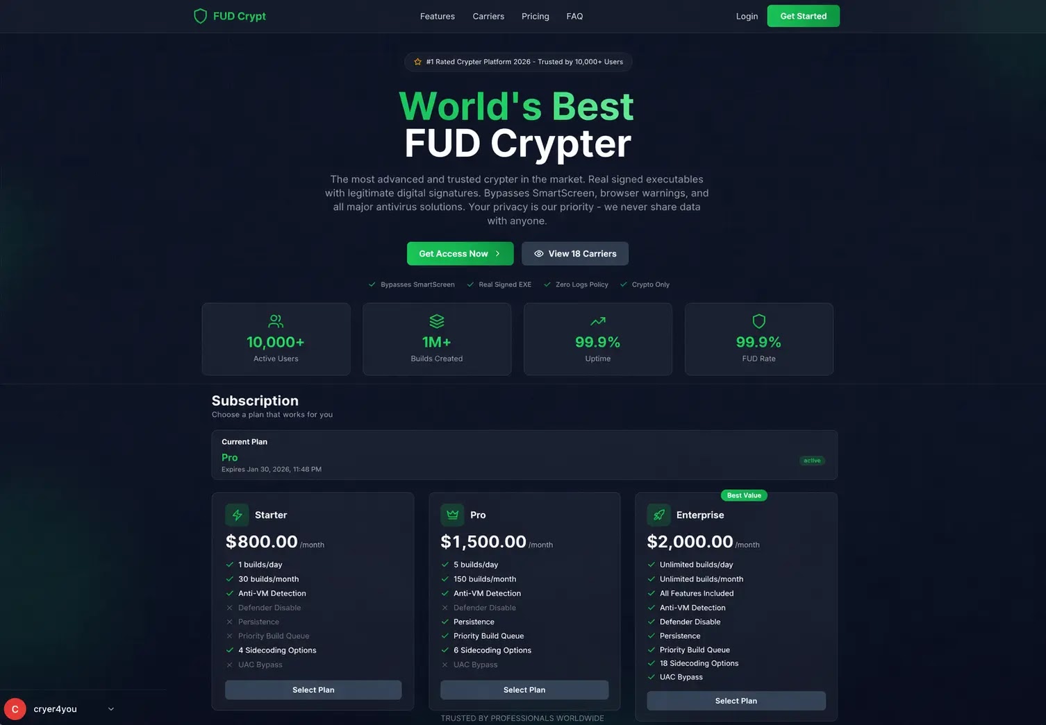 Fudcrypt Main Page (Source - Ctrl-Alt-Intel)