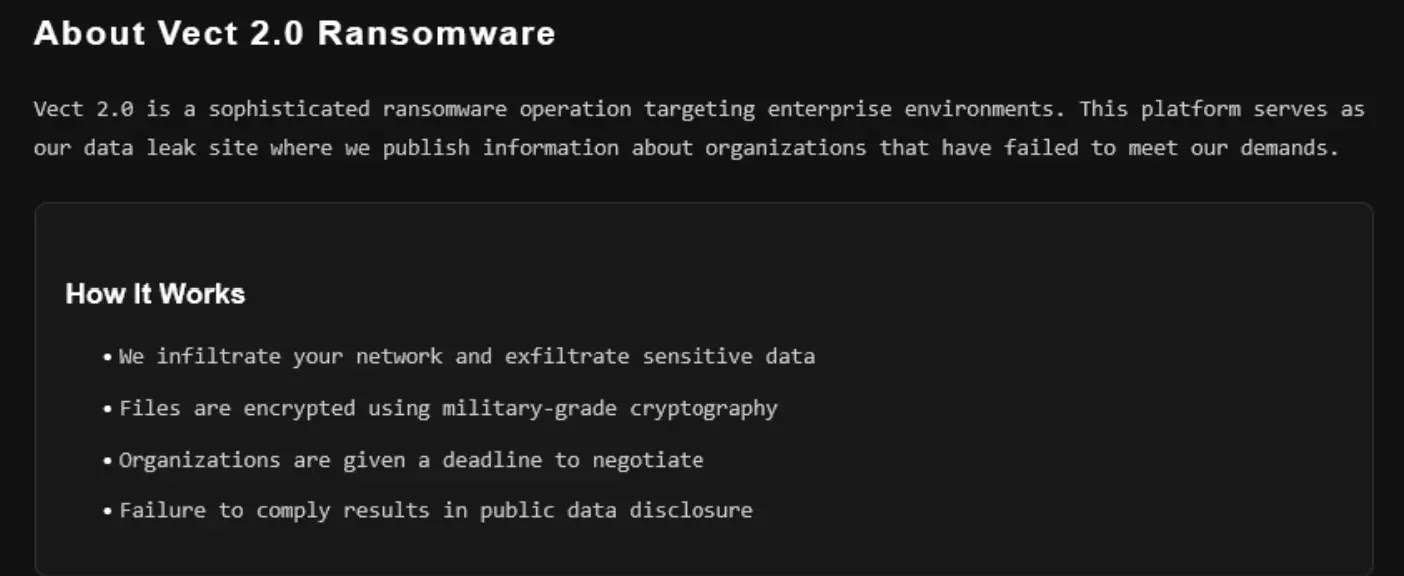 Vect 2.0 Ransom Note (Source - DSCI)