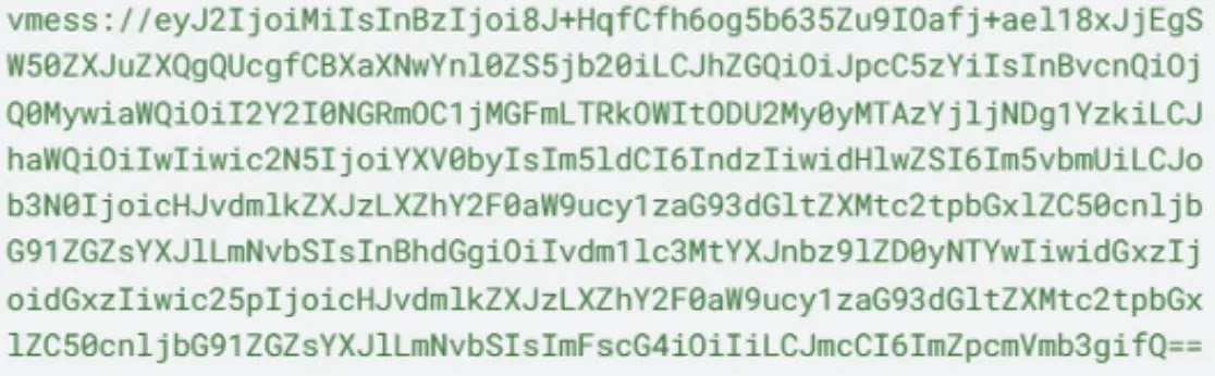 Decoded valid VMess with Base64-encoded proxy configuration (Source - LeverBlue)