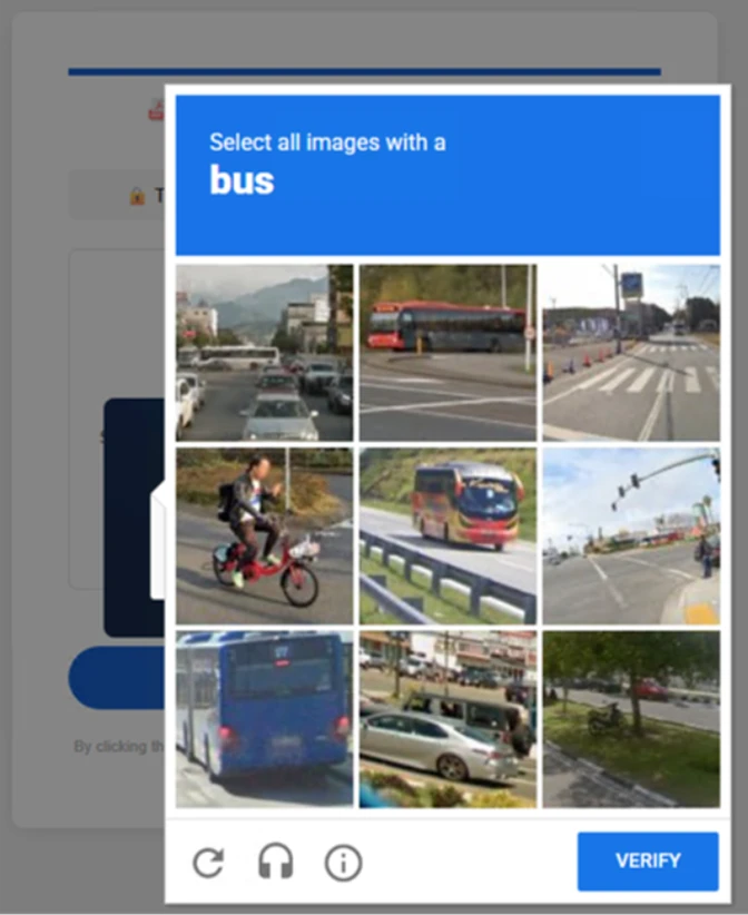Second CAPTCHA image-selection prompt (Source - Microsoft)